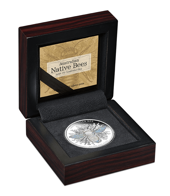 2026 Australian Native Bees - Leafcutter Bee 1oz Silver Proof Hologram Coin