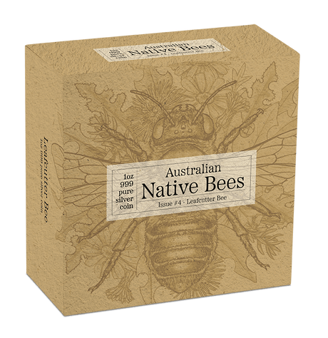 2026 Australian Native Bees - Leafcutter Bee 1oz Silver Proof Hologram Coin