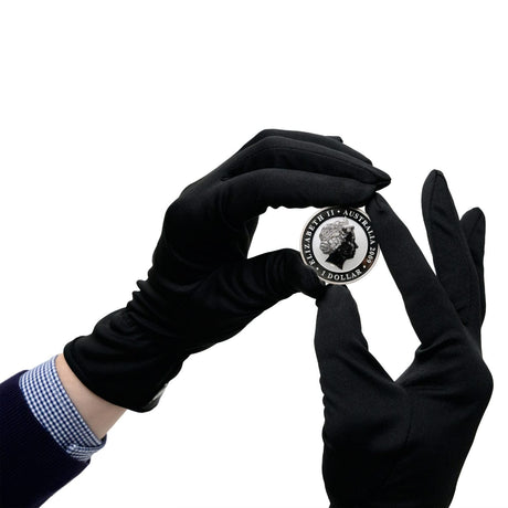 Coin gloves made of Microfibre Black – Medium
