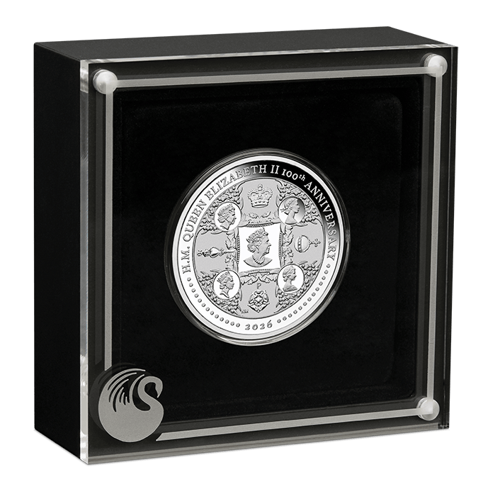 HM QEII 100th Anniversary 2026 1oz Silver Proof Coin