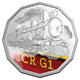 2025 50c Coloured Uncirculated Coin in Card - The Commonwealth Railways G Class G1