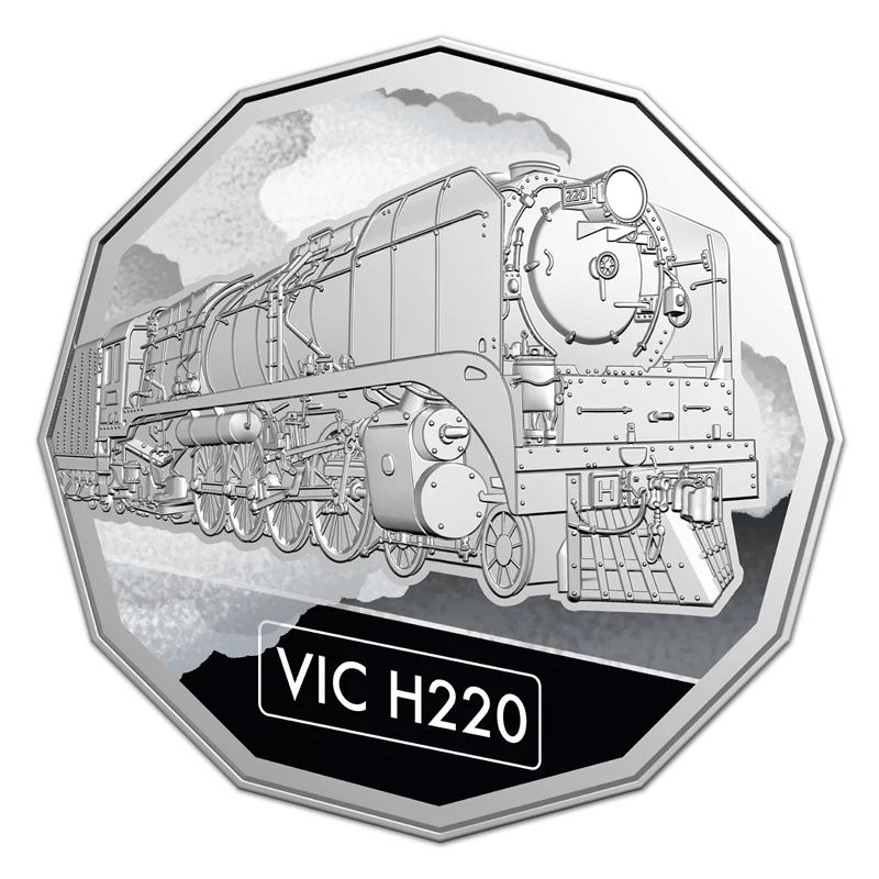 2025 50c Steam Train Giants - Victoria H Class H220 'Heavy Harry'