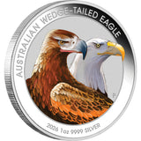 Australian Wedge-tailed Eagle 2026 1oz Silver Coloured Coin in Card
