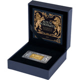 Elizabeth II & Charles III 2026 $5 Revolving Rectangle Gold-plated 2oz Silver Antique Coin