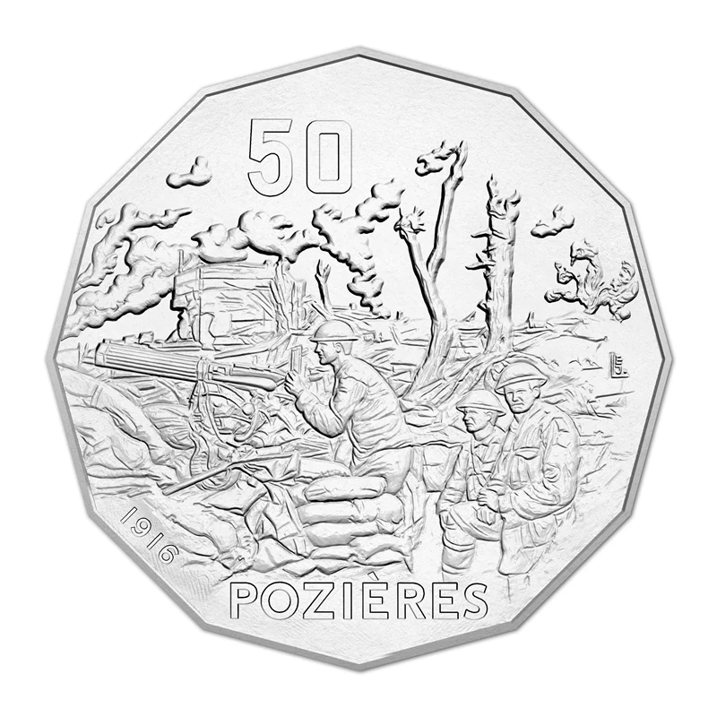 2016 50c The Battle of Pozières - The Western Front 1916-2016 Uncirculated Coin