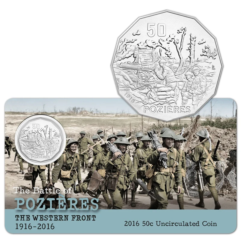 2016 50c The Battle of Pozières - The Western Front 1916-2016 Uncirculated Coin