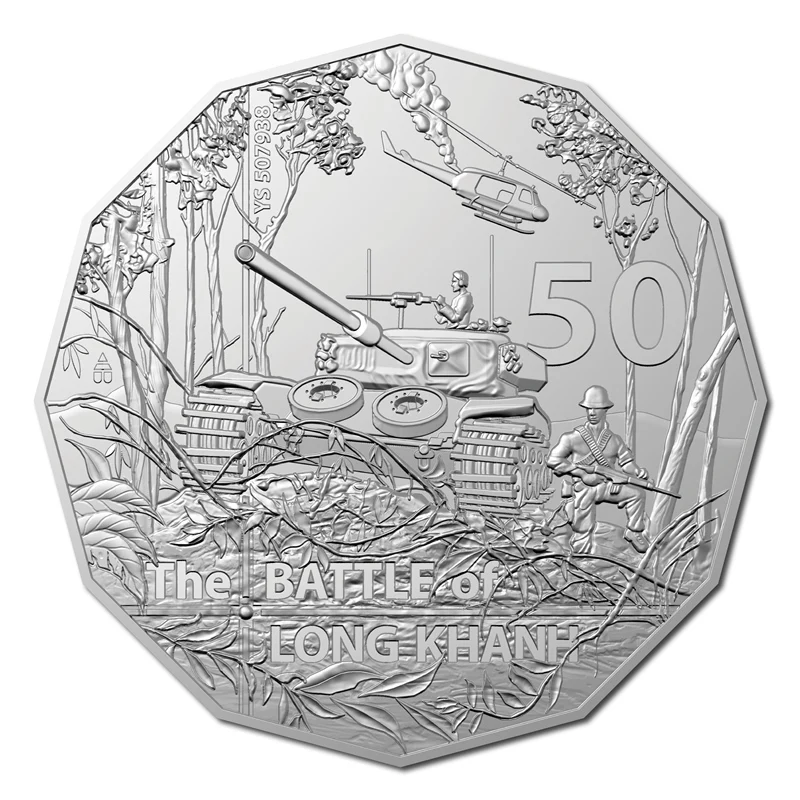 2021 50c The Battle of Long Khanh - 50th Anniversary of Operation Overlord Uncirculated Coin