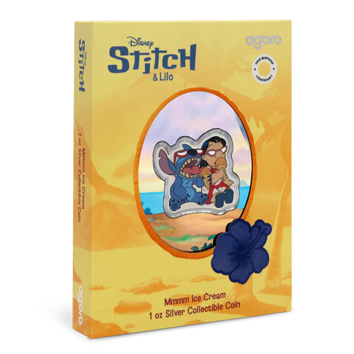2025 Disney Stitch - Mmmm Ice Cream 1oz Silver Coin