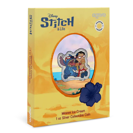 2025 Disney Stitch - Mmmm Ice Cream 1oz Silver Coin