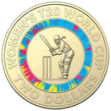 2020 $2 ICC Cricket Women’s T20 World Cup Al-Br Coloured Uncirculated Coin
