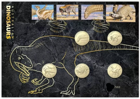 Australian Dinosaurs Five - Coin Privy Mark Limited - Edition Impressions PNC - Nova Coins