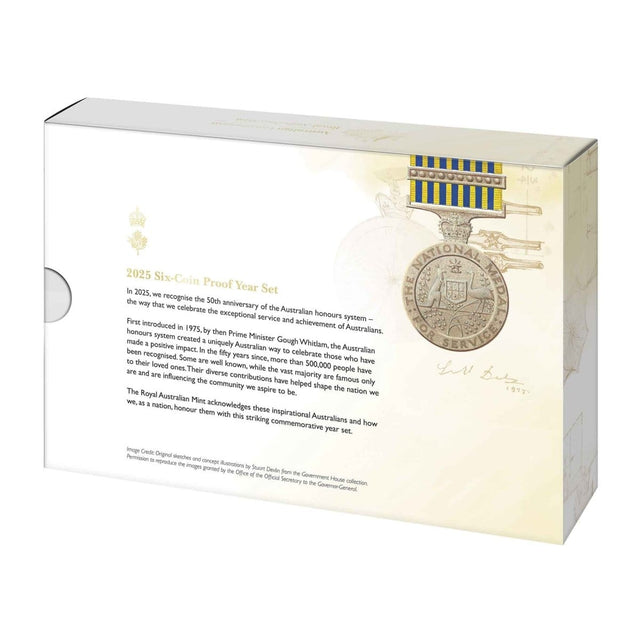 Australian Honours System 50th Anniversary 2025 6 - Coin Proof Set - Nova Coins