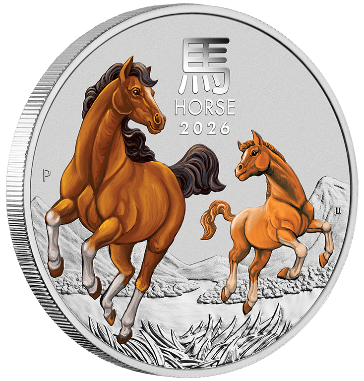 Australian Lunar III 2026 Year of the Horse 1/4oz Silver Coloured Coin in Card - Hobart ANDA Money Expo 25 - Nova Coins
