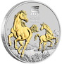 Australian Lunar Series III Year Of The Horse 2026 1oz Silver Gilded Coin - Nova Coins