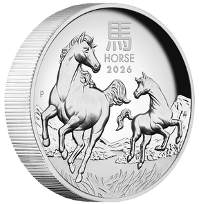 Australian Lunar Series III Year Of The Horse 2026 1oz Silver Proof High Relief Coin - Nova Coins
