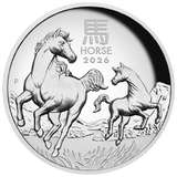Australian Lunar Series III Year Of The Horse 2026 1oz Silver Proof High Relief Coin - Nova Coins