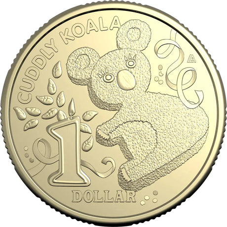 AWW Birthday Cake Cuddly Koala 2025 $1 Uncirculated Coin in Card - Nova Coins