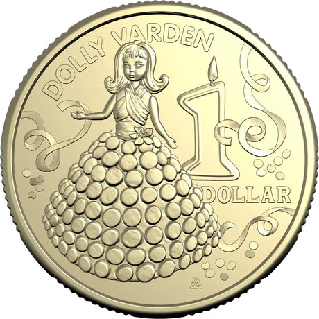AWW Birthday Cake Dolly Varden 2025 $1 Uncirculated Coin in Card - Nova Coins