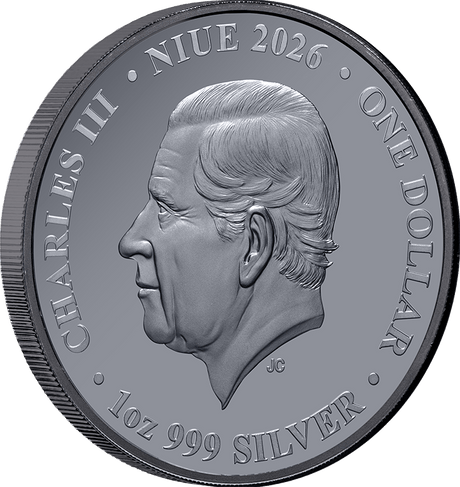 Chess Rook 2026 $1 1oz Silver Black Proof Coin - Nova Coins