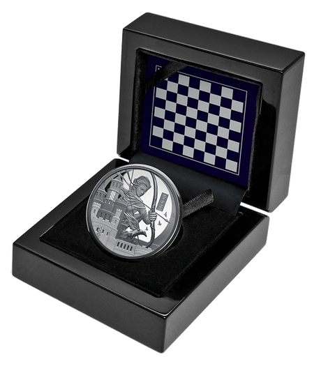 Chess Rook 2026 $1 1oz Silver Black Proof Coin - Nova Coins