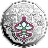 Christmas Festive Florals 2025 50c Coloured Fine Silver Proof Coin - Nova Coins
