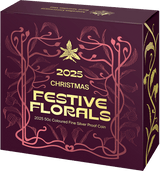 Christmas Festive Florals 2025 50c Coloured Fine Silver Proof Coin - Nova Coins