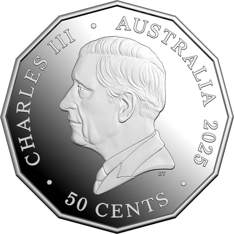 Christmas Festive Florals 2025 50c Coloured Fine Silver Proof Coin - Nova Coins