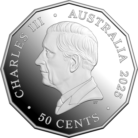 Christmas Festive Florals 2025 50c Coloured Fine Silver Proof Coin - Nova Coins