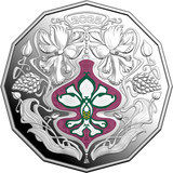 Christmas Festive Florals 2025 50c Coloured Fine Silver Proof Coin