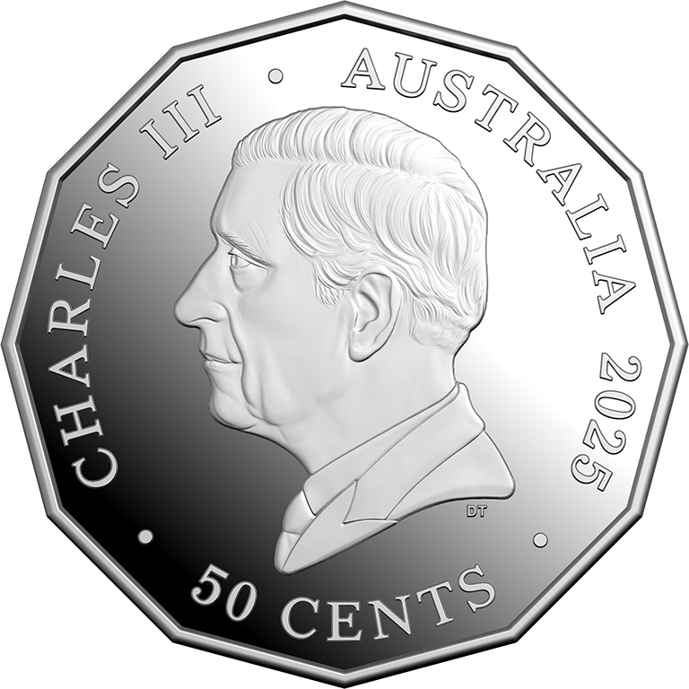 Christmas Festive Florals 2025 50c Coloured Fine Silver Proof Coin
