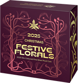 Christmas Festive Florals 2025 50c Coloured Fine Silver Proof Coin