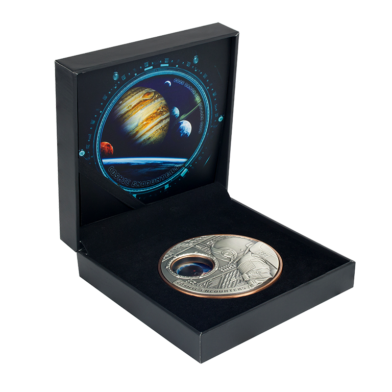Cosmic Encounters 2025 $1 Rotating Silver & Copper Bimetal Antique Coin