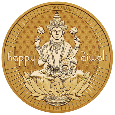 2024 Diwali 1oz Silver Gilded Medallion