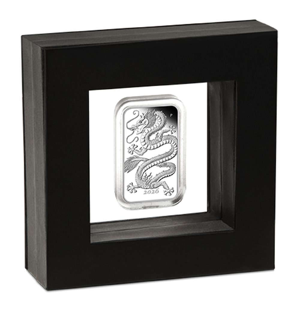 Dragon 2026 $1 1oz Silver Proof Rectangle Coin