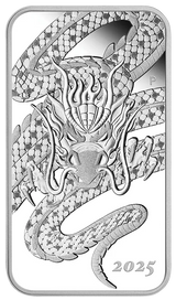 2025 Dragon 1oz Silver Proof Rectangular Coin
