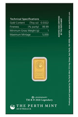 Dune – House Atreides 2026 1g Gold Minted Bar