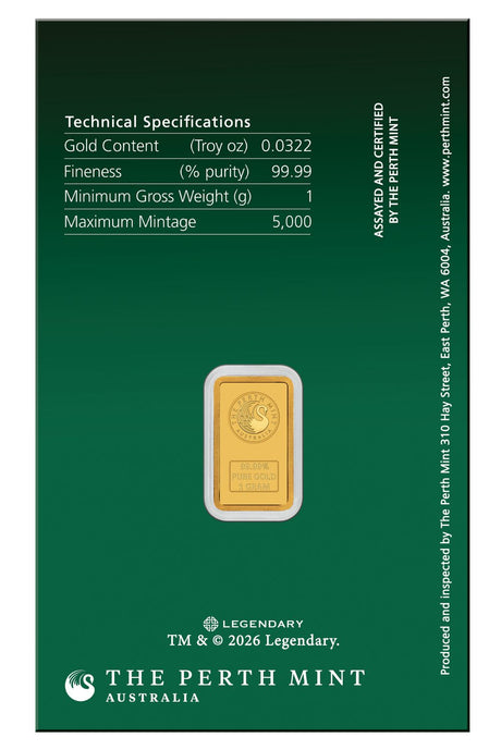 Dune – House Atreides 2026 1g Gold Minted Bar