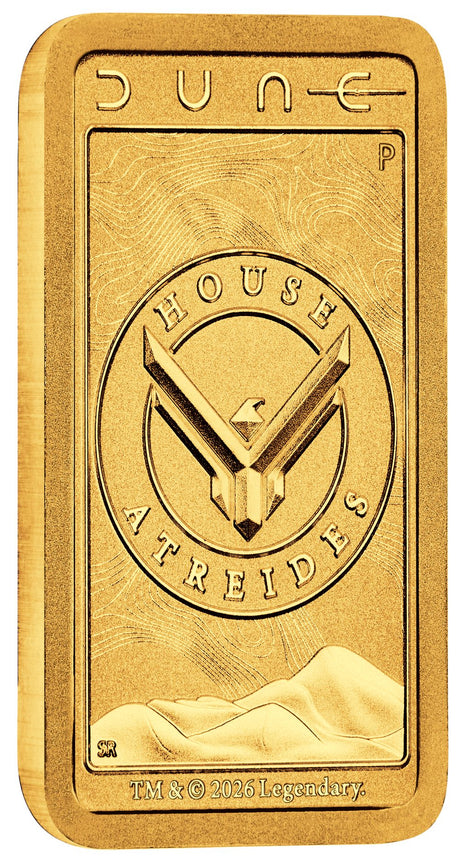 Dune – House Atreides 2026 1g Gold Minted Bar