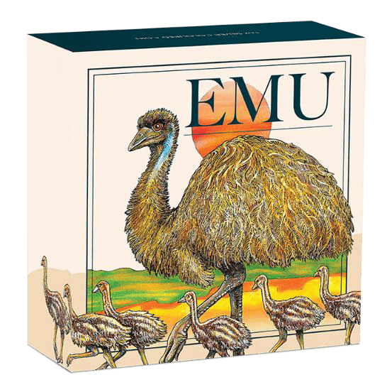 2026 1oz Australian Emu Silver Coloured Coin
