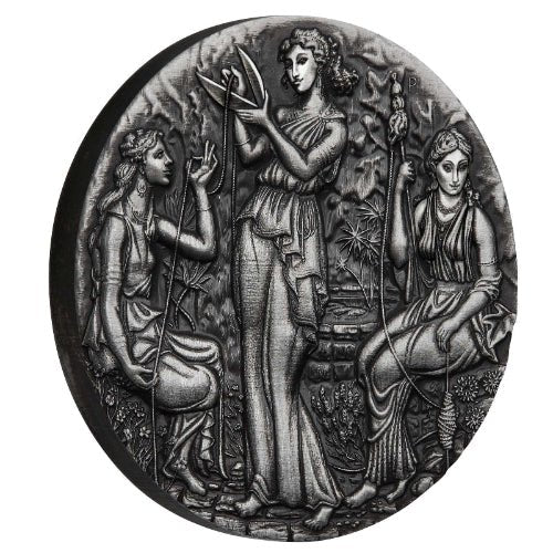 Fate - The Moirai 2025 2oz Silver Antiqued High Relief Coin - Nova Coins