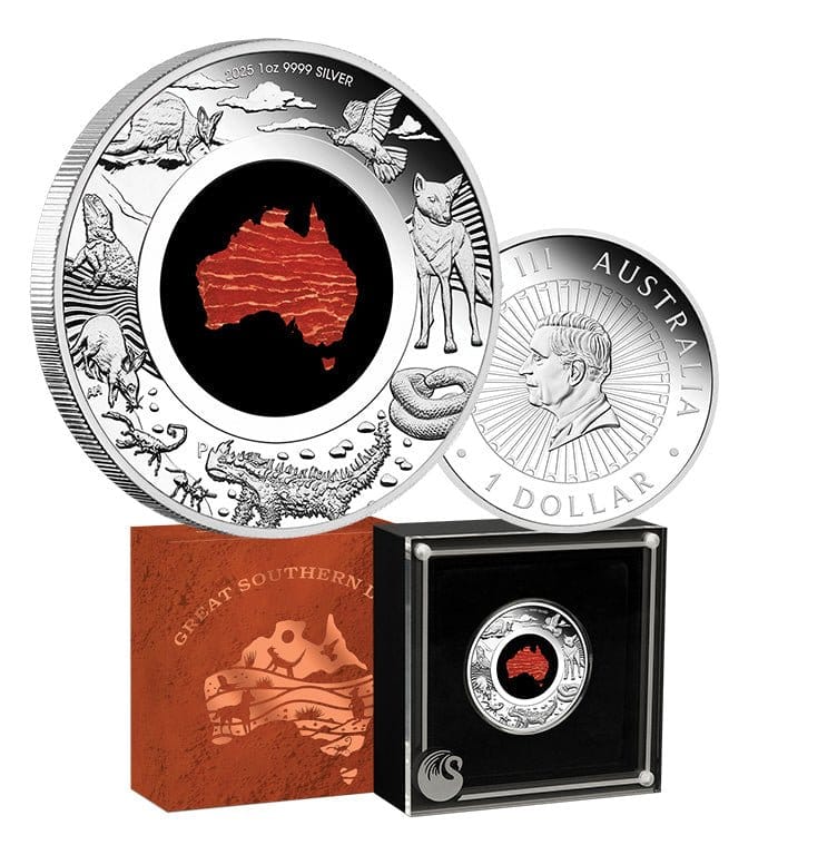 Great Southern Land Desert 2025 1oz Silver Proof Jasper Coin - Nova Coins