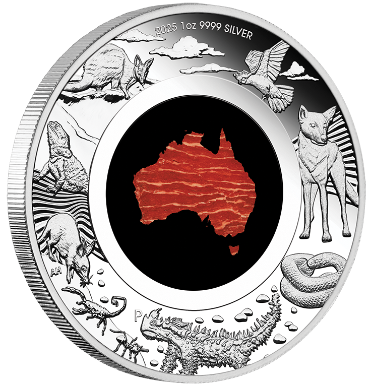 Great Southern Land Desert 2025 1oz Silver Proof Jasper Coin