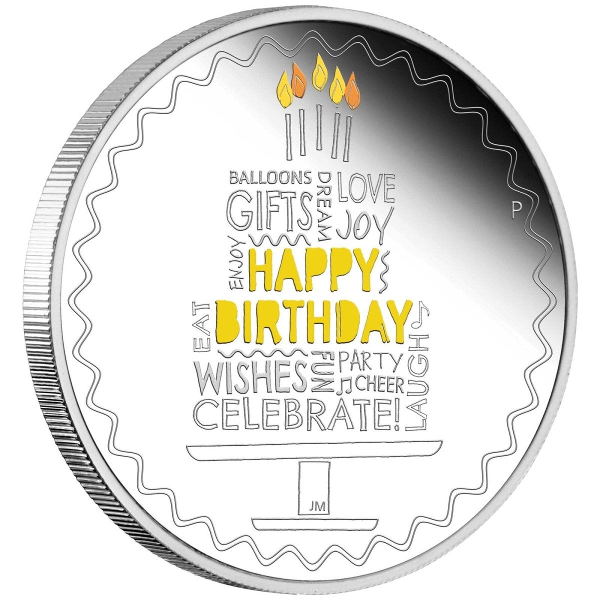 Happy Birthday 2022 1oz Silver Proof Coloured Coin - Nova Coins