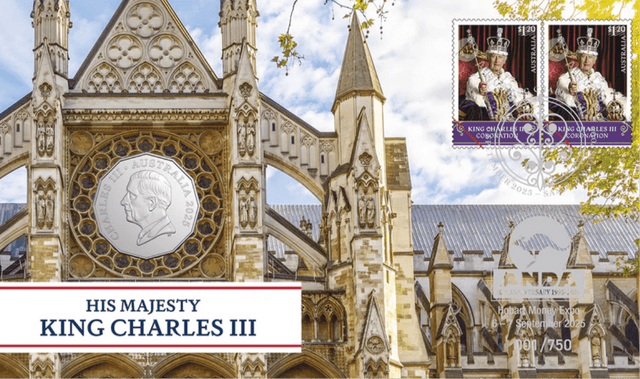 His Majesty King Charles III 2025 50c PNC - Hobart ANDA Money Expo 2025 - Nova Coins