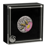 Honey Bee 2025 2oz Silver Antiqued Coloured Coin