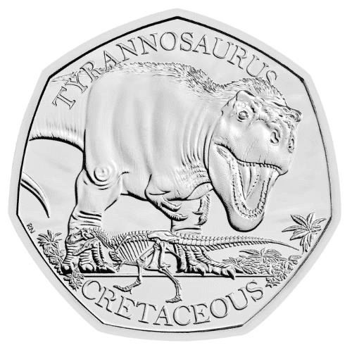 2024 UK 50p Dinosaurs - T-Rex BU