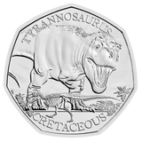 2024 UK 50p Dinosaurs - T-Rex BU