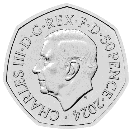 2024 UK 50p Dinosaurs - T-Rex BU