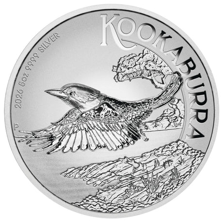 Australian Kookaburra 2026 $8 5oz Silver Incused Coin