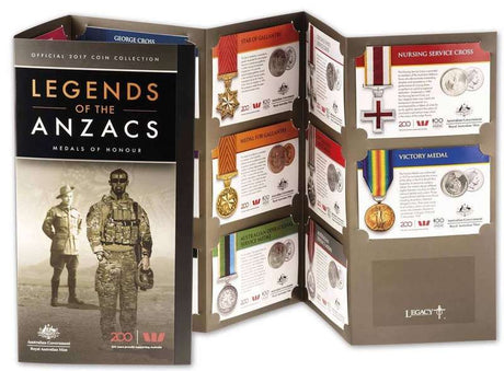 2017 14 Coin Set Legends Of The ANZACS Complete In Folder